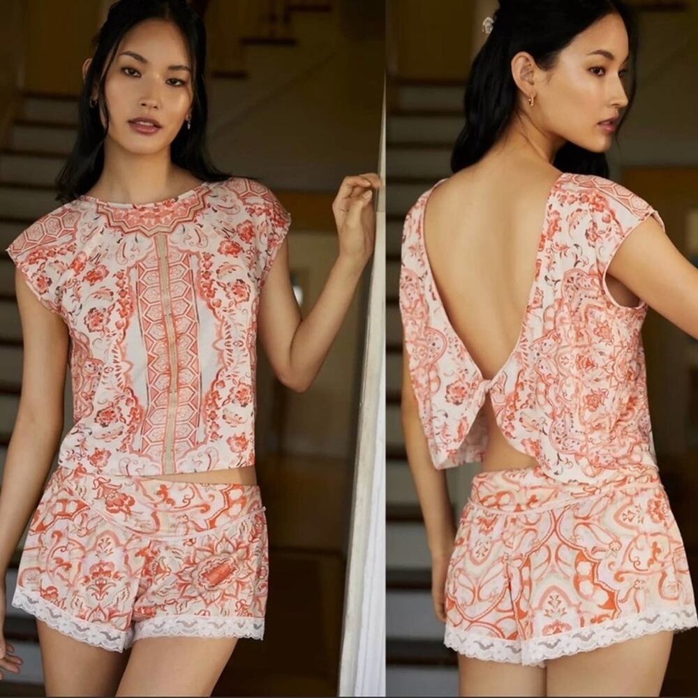NWT Anthropologie. Two-Piece Knit Short Set.